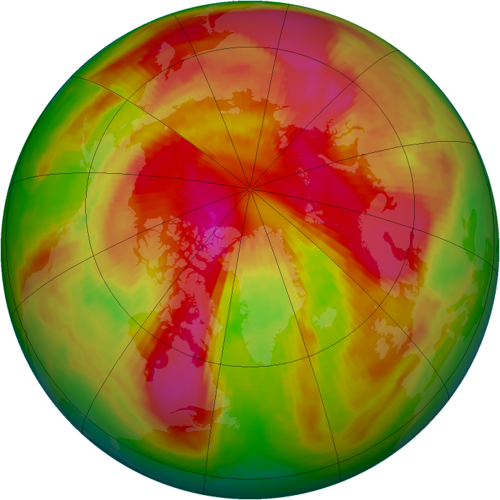 Arctic ozone map for 16 March 1979